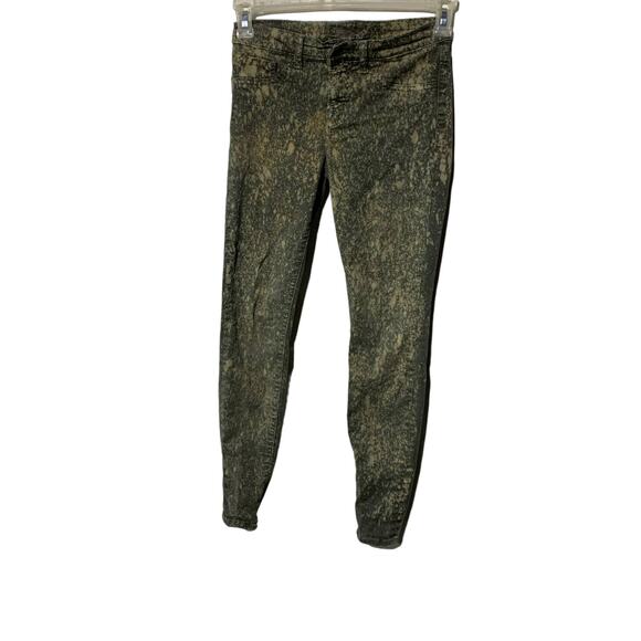 J brand mid rise skinny jean ankle pants splatter paint design sz 25 - Picture 1 of 8